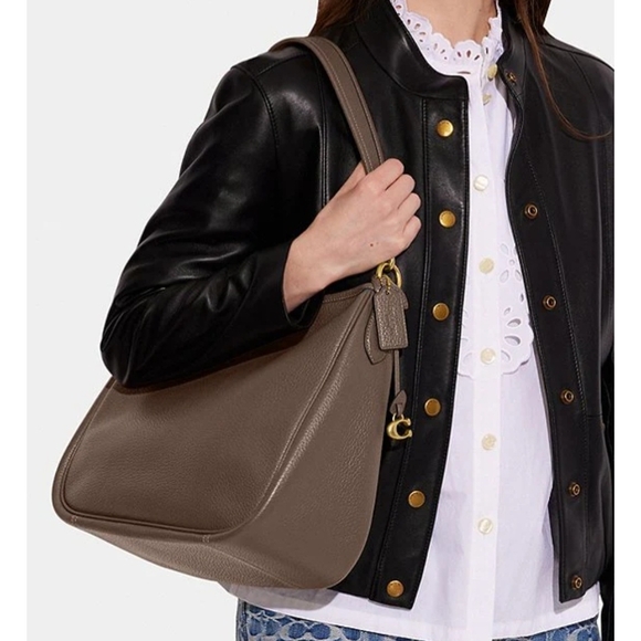 *New Coach Cary Pebbled Leather Shoulder Bag*** Charms Are Not Included** - Picture 7 of 9